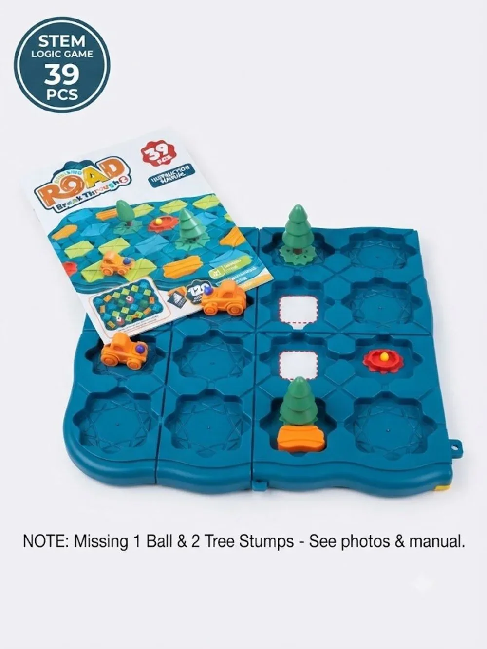 Building Road Break Through 2 STEM Logic Maze Car Track Set Missing A Few Pieces